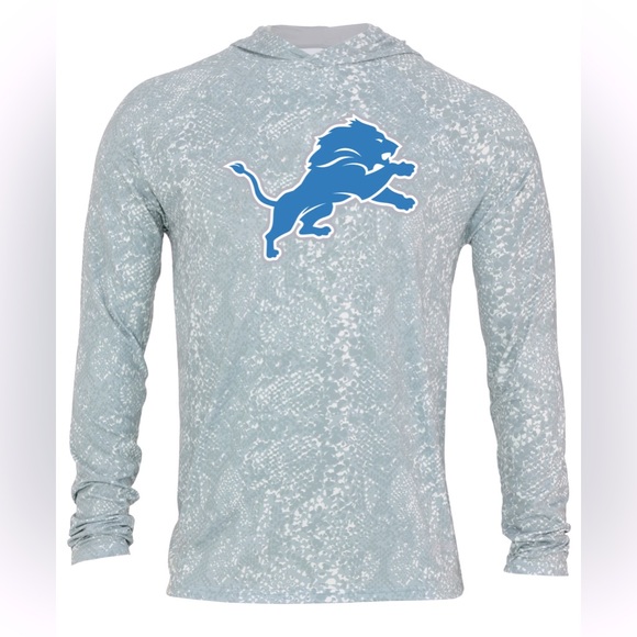 NWT [Zubaz] Detroit Lions NFL Lightweight Performance Pullover Grey Mens Large - Picture 2 of 8